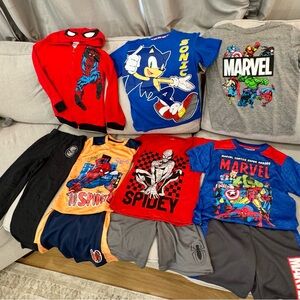 Superhero and Cartoon Clothing Set Kids size 6
